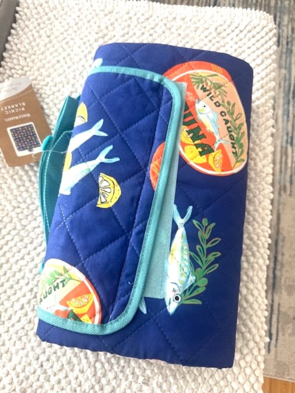 Tinned-Fish Themed Roll Up Picnic Blanket - Picture 4 of 13